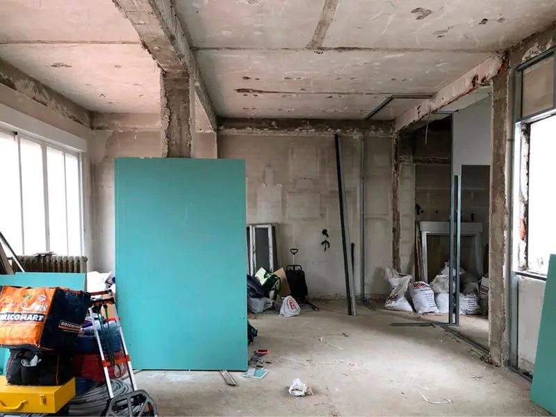 Cocina de Ríos Rosas durante la obra
