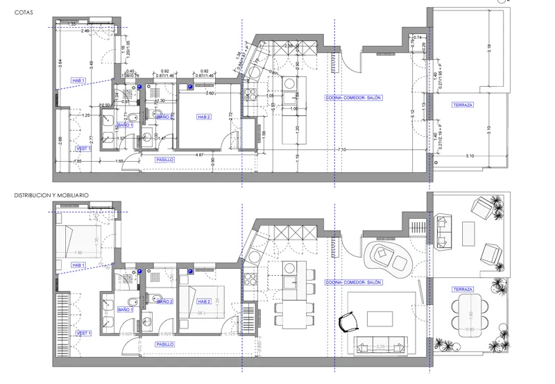 Plano de la vivienda — Ático en Ríos Rosas