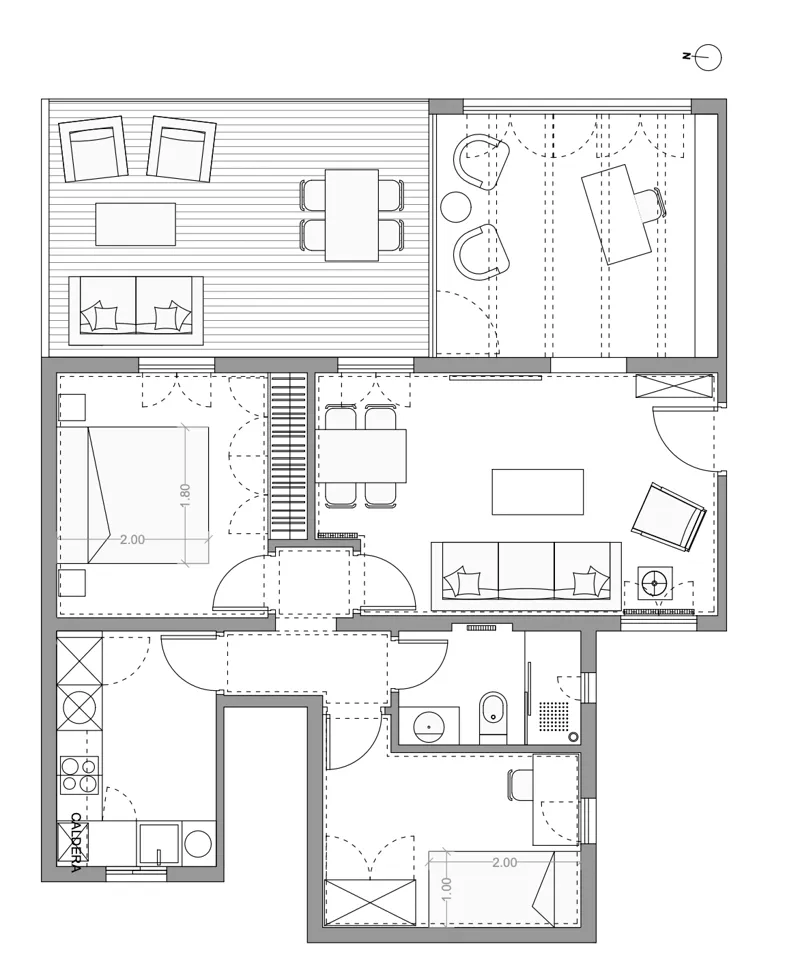 Plano de la vivienda — Ático en Gaztambide