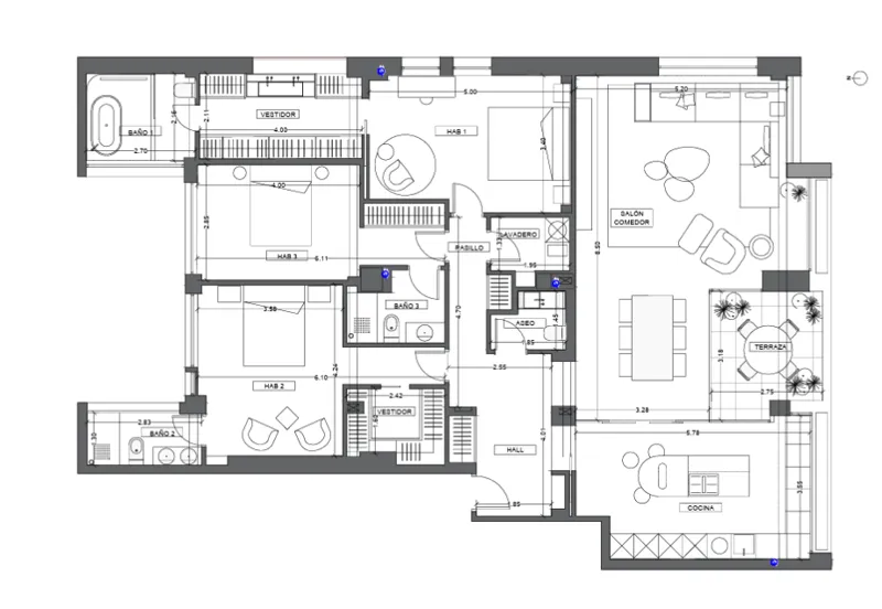 Plano de la vivienda — Piso en barrio de Salamanca