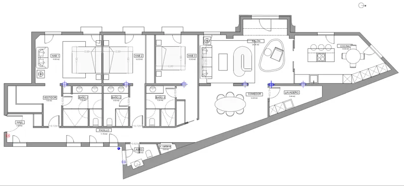 Plano de la vivienda — Piso en Goya