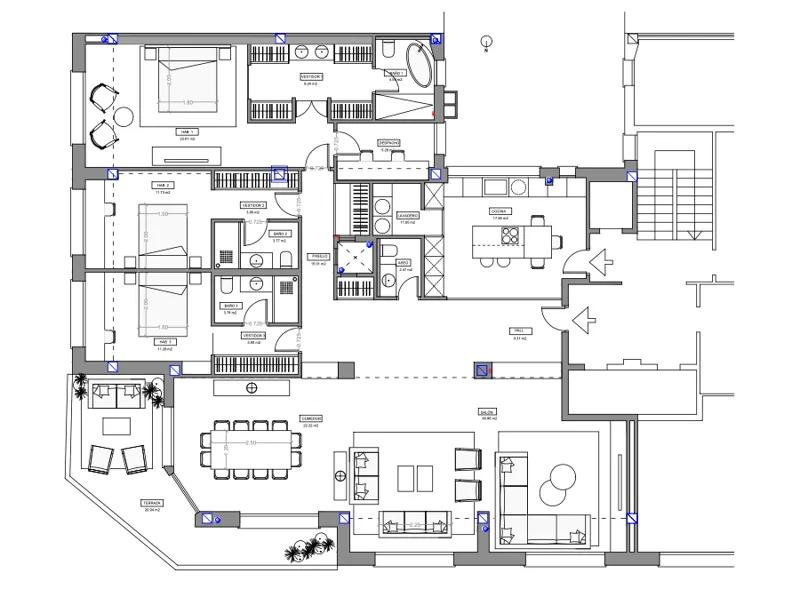 Plano de la vivienda — Piso en Juan Bravo