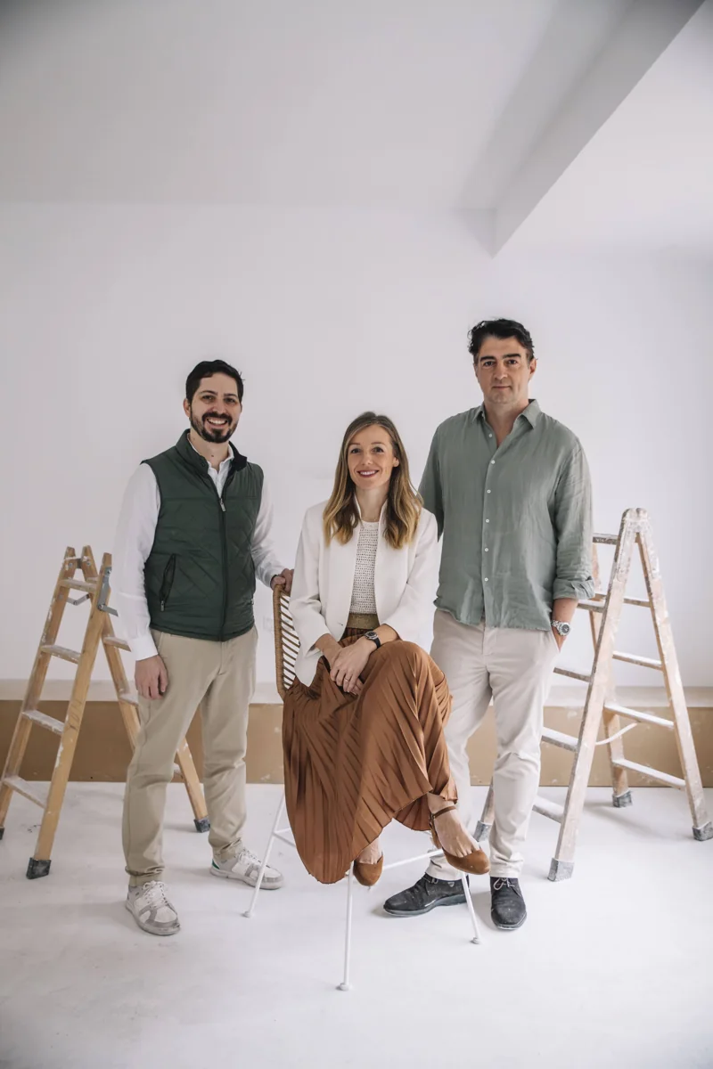 Mónica Diago, Javier Andrés y Axel Pinto, socios fundadores de Lumier